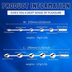 Urethral Sounds, 11 Inch Extra Long Beaded Urethral Dilator Multi Function Butt Plug Penis Plug Urethral Stimulation Masturbation Sex Toy For Men,L