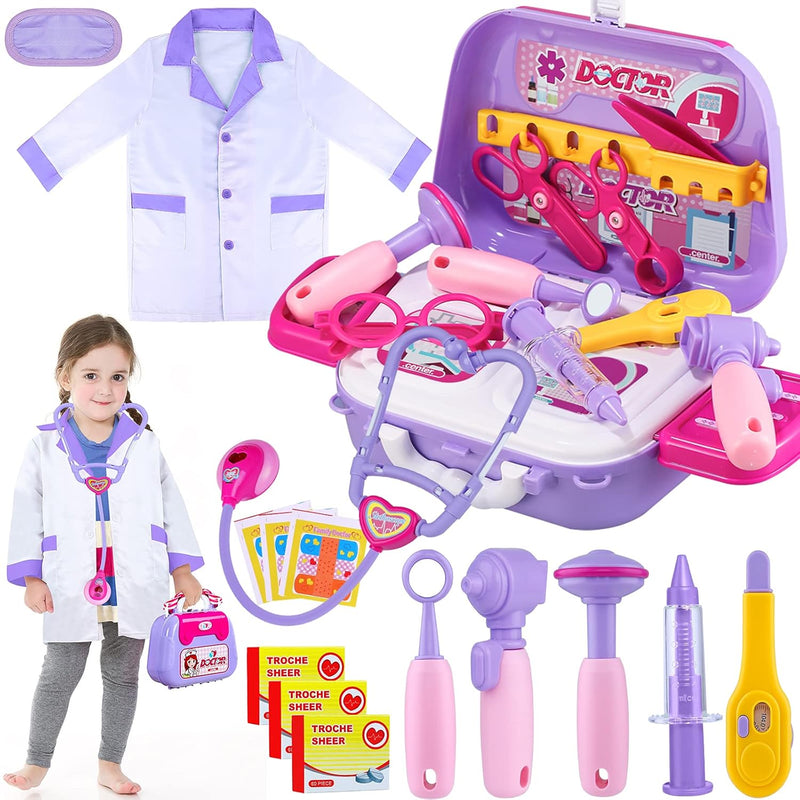 Kids Doctor Play Kit, 22 Pieces Pretend Play Doctor Set With Role Play Doctor