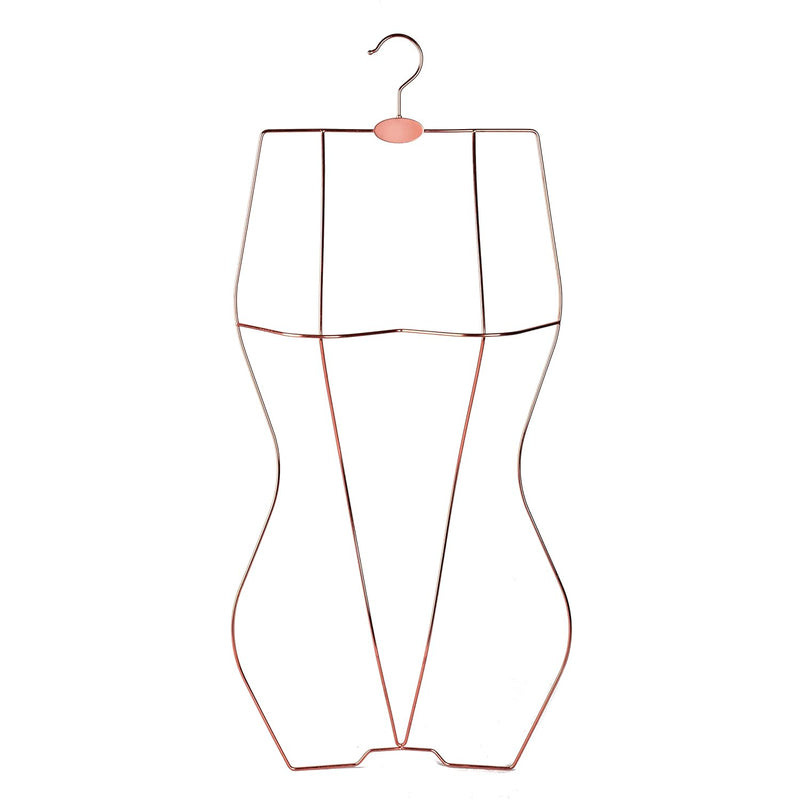 Rose Gold Full Body Shape Metal Wire Swimwear Swimsuit Display Hangers For Dress