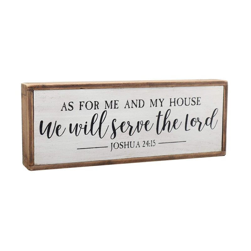 Paris Loft As For Me And My House We Will Serve The Lord Wood Rustic Wall Sign