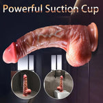 Realistic Movable Foreskin Dildos,8.4 Inch Realistic Dildo - Soft Huge Silicone Cock Dildo For Vaginal Or Anal Play,Strong Suction Cup Dildo,Compatible With Strap-On Harness,Adult Sex Toys For Couples