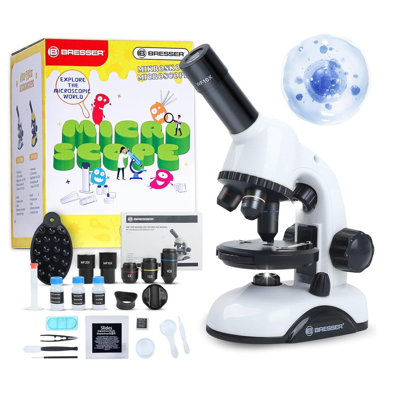 Bresser Microscope For Kids, Kids Microscope Kit, 40X 750X Microscope Kit F