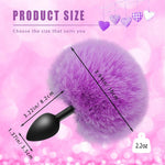 Rabbit Tail Anal Plug,Silicone Butt Plug,Anal Sex Toys For Men,Women And Beginners,Plug Anal For Couples,Butt Plugs For Cospaly (Medium)