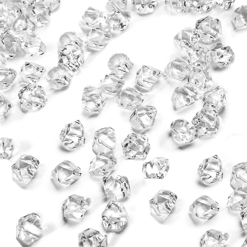 1050Pcs Fake Ice Rocks, Acrylic Crushed Ice Crystals Clear Gems Plastic Diamon