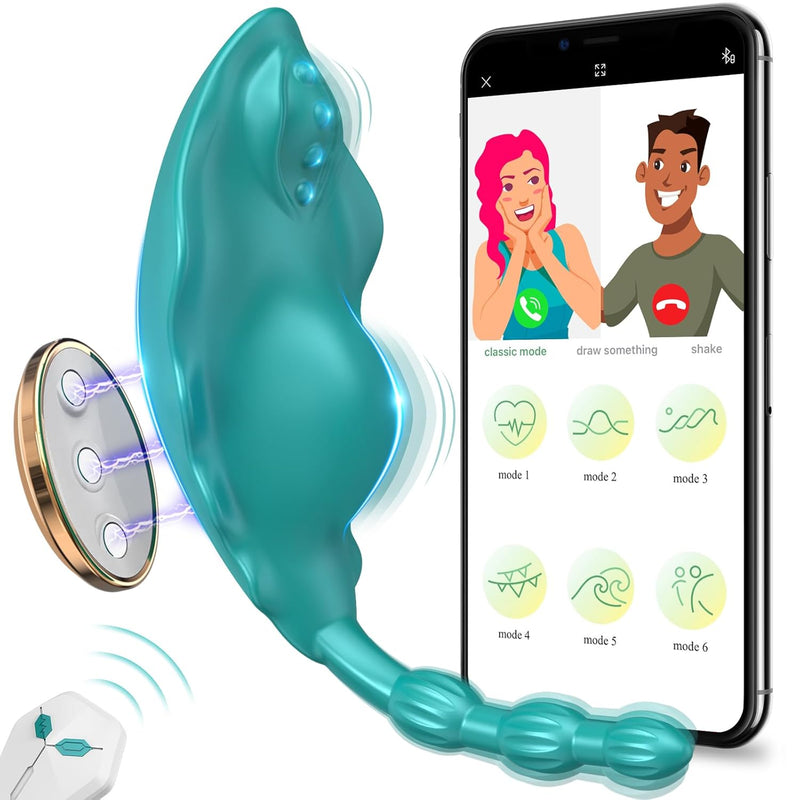 Wearable Clitoral Vibrator Sex Toys For Women, App Control Invisible Quiet Butterfly Panty Sex Stimulator With Magnetic Clip, 9 Powerful Vibrations, Clitoris Anal Stimulation Adult Sex Toys