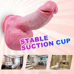 6 Inch Realistic Beginner Small Dildo With Strong Suction Cup, 5" Short Curved Shaft Thick Wide Penis Dildo With Big Balls, Soft Liquid Silicone Lifelike G-Spot Dildos For Women And Anal Prostate Play