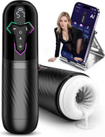 Heated Male Masturbator with App Control, Vibration, Thrusting & Suction Modes