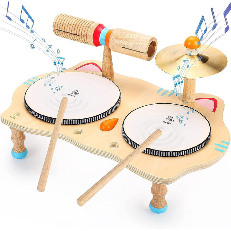 Kids Drum Set All In One Montessori Musical Instruments Set Toddler Toys Na