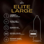 Elite Large Non-Latex Lubricated Condoms, 12 Count, Comfortable And Smooth Lubricated Condoms, Triple Tested (Pack Of 1)
