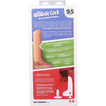 The Realistic Dildo- Squirting 9.5 Inch Ultraksyn With Removable Vac-U-Lock Suction Cup - F-Machine And Harness Compatible - For Adults Only, Caramel