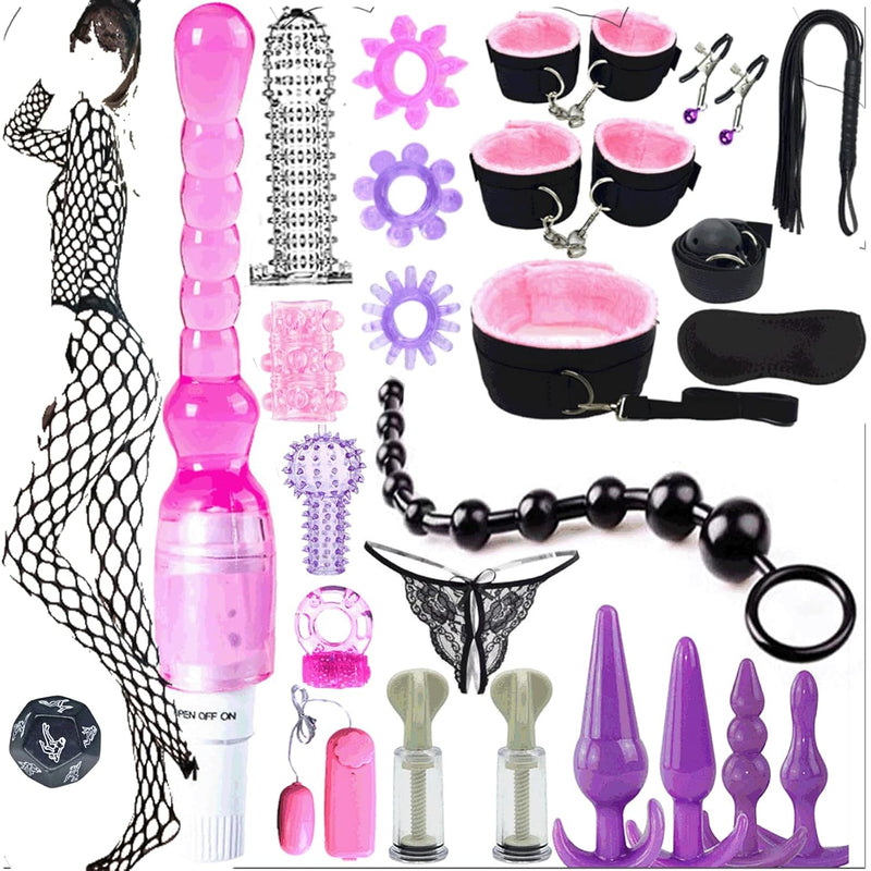 26 In 1 Anal Plug Set Pleasure Plug Toy For Women Men Butt Plugs Stick Anales Beads, Multicolor, Xxx-Large