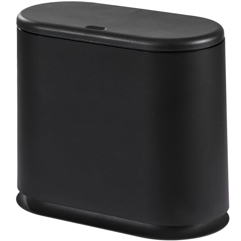 Slim Plastic Trash Can 2.11 Gallon Garbage Can With Press Top Lid,8 L Wastebaske