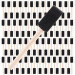 1" Foam Paint Brushes, 100 Pack, 1-Inch Painting Sponges (Black) for Art and Craft Projects
