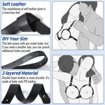 Adjustable Leather Breast Harness – BDSM Chest Restraint & Bondage Bra (Black M)