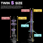 Dual-Headed Dildo With Suction Cup For Hands-Free Play, Knot Design For Prostate Stimulation, Unisex Adult Toy For Intermediate And Advanced User, Fantasy Silicone Anal Plug (D304-M)