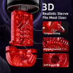 App-Controlled Automatic Male Masturbator with Thrusting, Rotation, Suction & Licking Modes