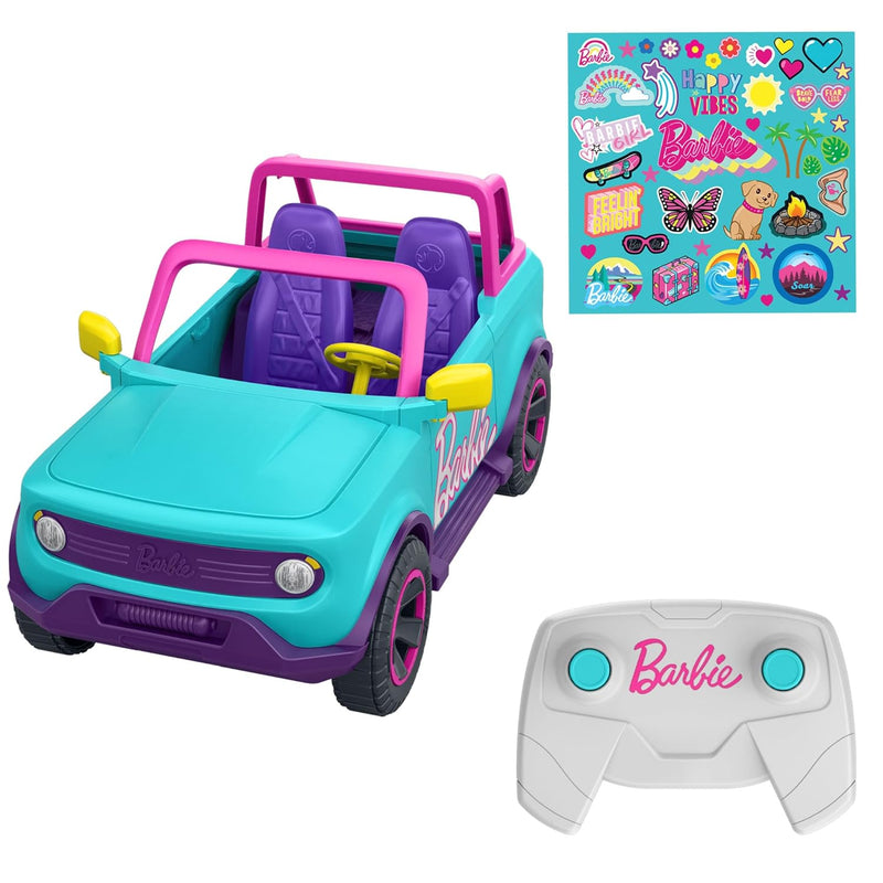 Hot Wheels Barbie RC SUV, Remote-Control Pink Vehicle That Fits 2 Barbie Do