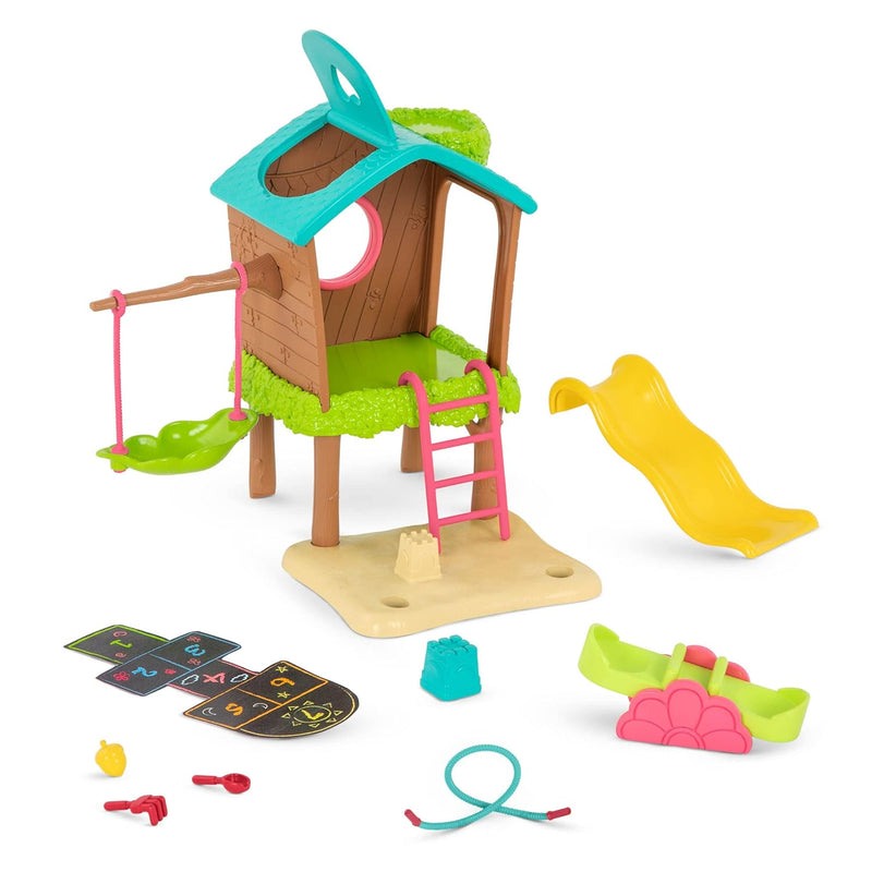 Li’l Woodzeez – 11 Pcs Tree House Playset for Doll Figures – Playhouse Play