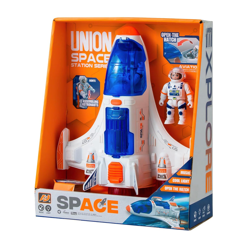 Spaceship Shuttle Toy With Astronaut Figure Toy Rocket Ship With Lights Spr