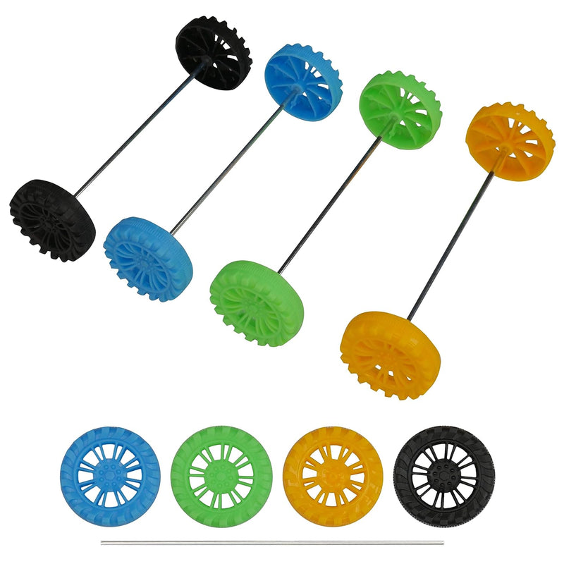 Plastic Toy Wheels And Steel Axles For Diy Stem Projects