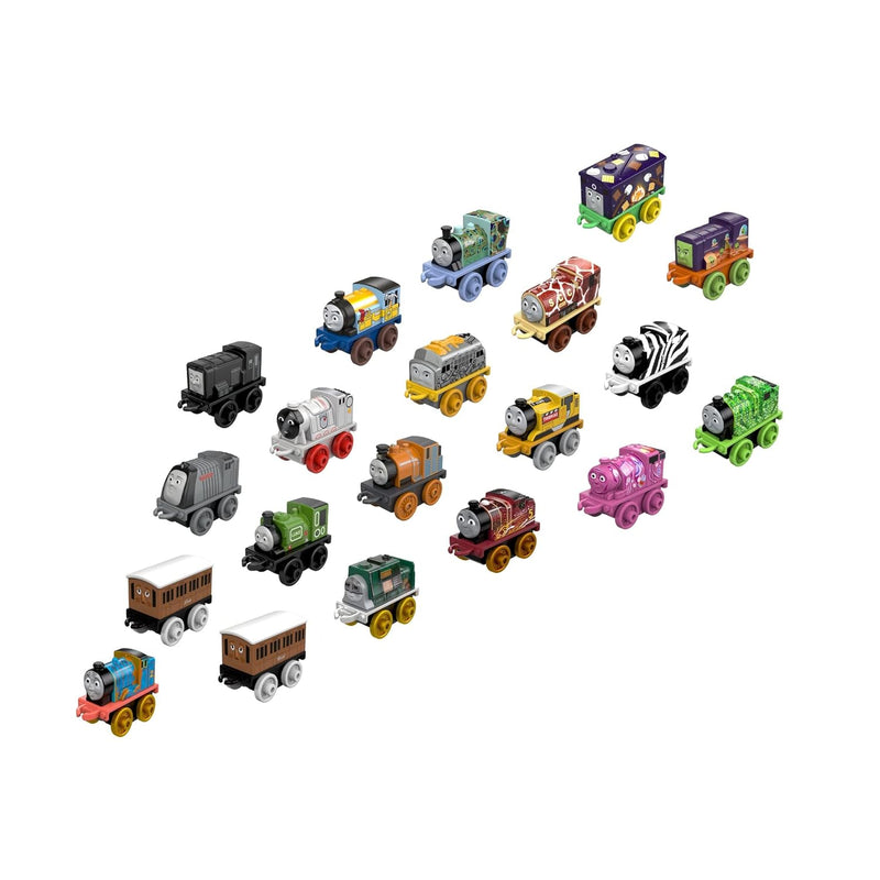 Toy Trains Minis 20 Pack Of Miniature Push Along Engines & Railway Vehicles