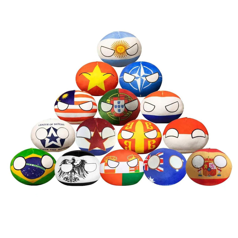 15Pcs Country Ball Plushies Countryballs Plushies Plush Charm Country Balls