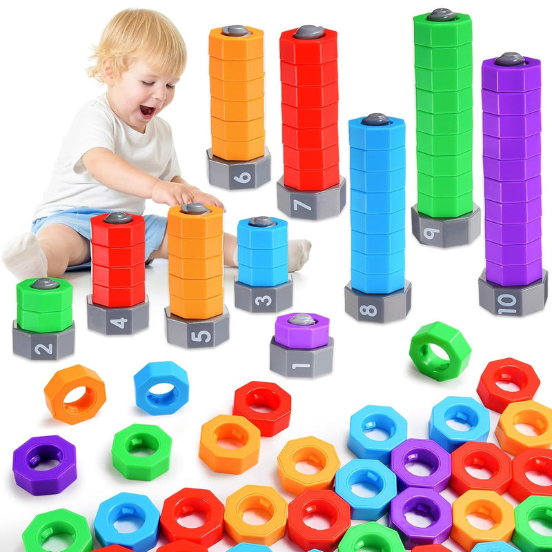 Montessori Toys For 1 2 3 4 5 Year Old Boys Girls, 2 In 1 Counting Toys & S