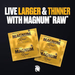 Magnum Raw Large Size Condoms - 24 Count, Premium Lubricated for Comfort