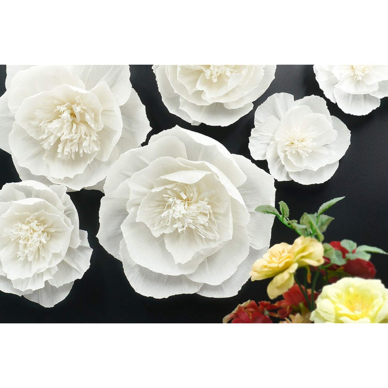White Paper Flower Decorations For Wall Birthday Party Backdrop Wedding Baby S
