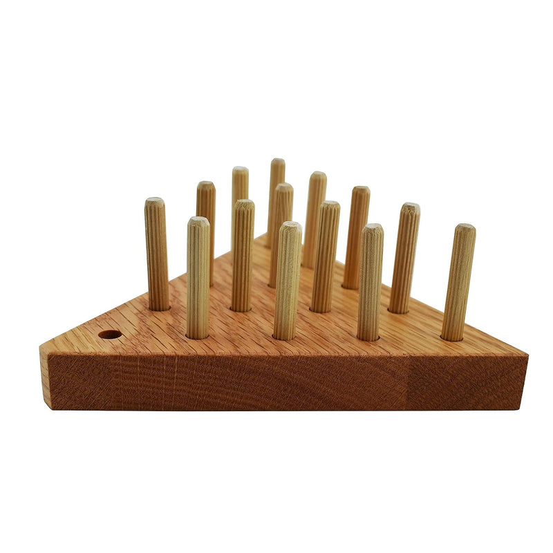 Solid Oak Wooden Peg Game Tricky Triangle By