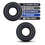 Blush Stay Hard Oversized Donut Cock Ring - Reusable Stretchy Penis Rings For Men - Enhances Stamina For Longer, Harder, Bigger Erections - Ed Support - Pleasure Enhancing Adult Sex Toy For Couples