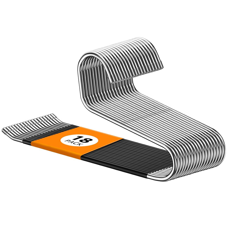 Pants Hangers Non Slip - 18 Pack Open Ended Hangers For Pants, Metal Pants And J