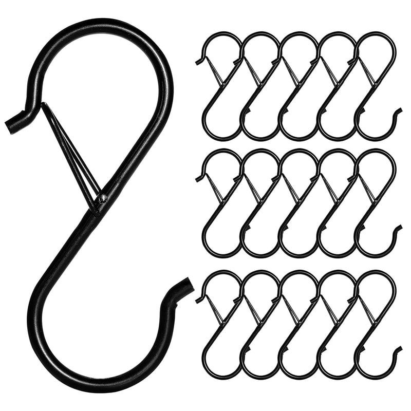 17 Pcs S Hooks For Hanging Safety Buckle, 3.5 Inch Stainless Steel S Shaped Lock