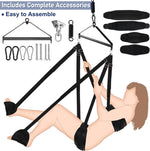 Heavy-Duty 360° Spinning BDSM Ceiling Swing with Adjustable Slings & Soft Pads