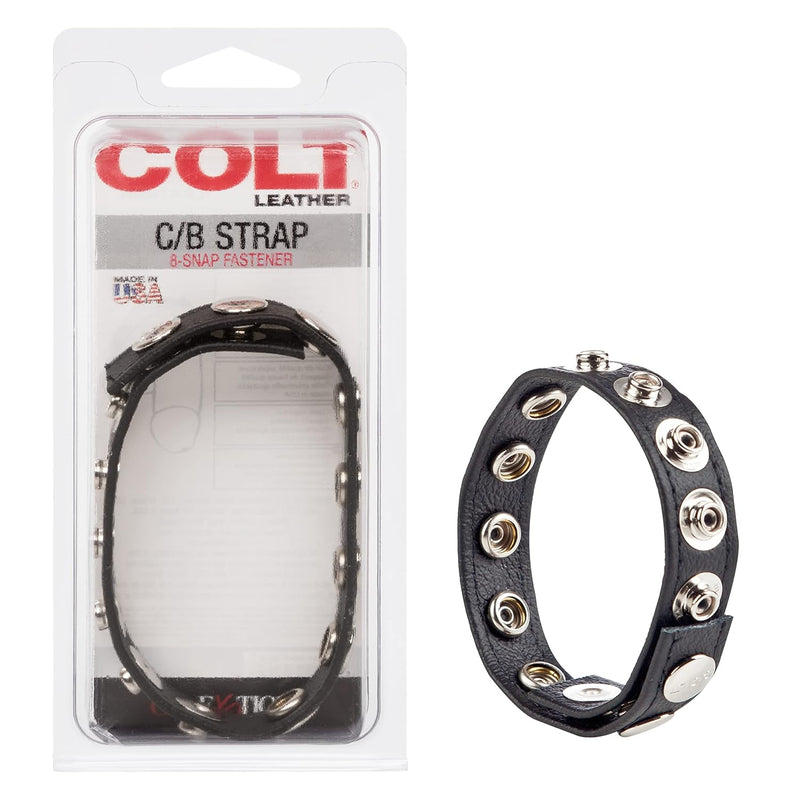 Colt 8-Snap Fastener Leather Strap