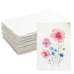 100 Sheets Deckled Edge Watercolor Paper 2 x 3.5 inch
