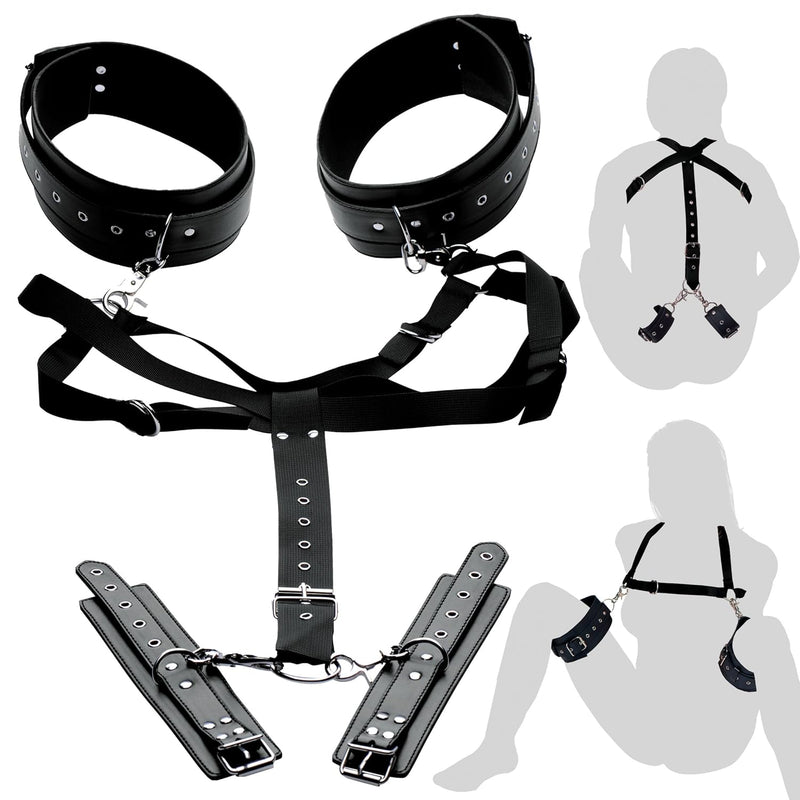 Acquire Easy Access Thigh Harness With Wrist Cuffs