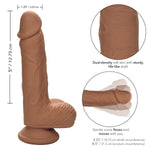 Dual Density Silicone Studs 5 Inch Dildo With Sturdy Suction Cup - Brown - Se-0255-10-3