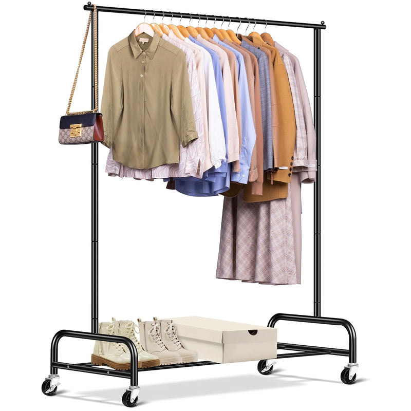 Heavy Duty Clothing Racks For Hanging Clothes Rack, 43" Wide Rolling Garment Rac
