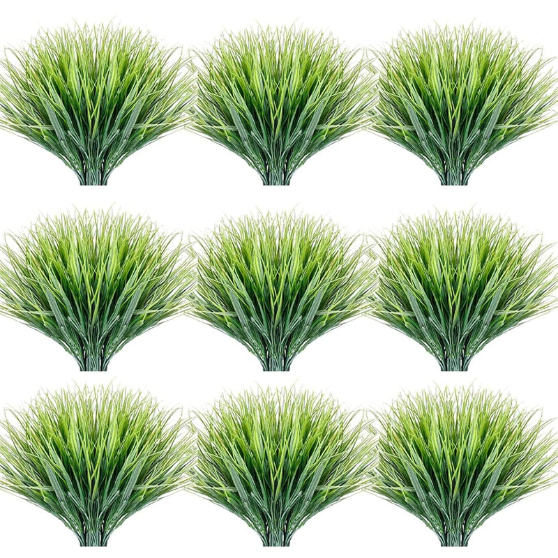30 Bundles Artificial Grasses Outdoor Uv Resistant Fake Grasses No Fade Faux P
