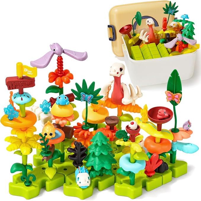 99-Piece Flower Garden Building Toy Set for Kids Ages 3+