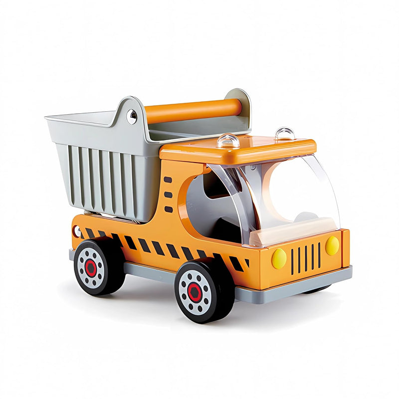 Hape Dump Truck Kid's Wooden Construction Toys Vehicle Multicoloured, L: 10