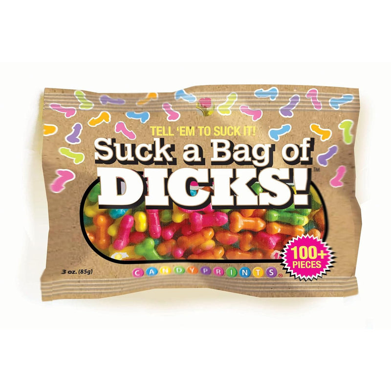 Suck A Bag Of Dicks - Adult Pecker-Shaped Candy- Tell 'Em To Suck It! - 100 Pieces - 3 Ounces