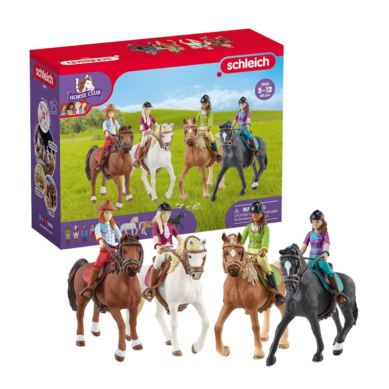 Schleich Horse Club Ride Out 40-Piece Playset Horse Gifts for Girls & Boys