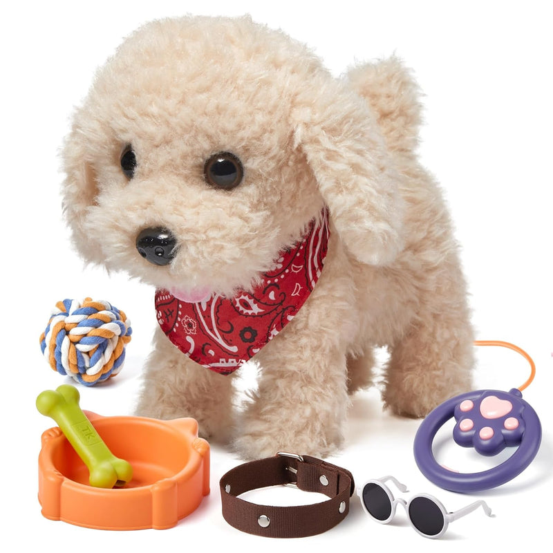 Remote Control Electronic Plush Puppy Dog Toy, Fun Interactive Toys,Walks,B