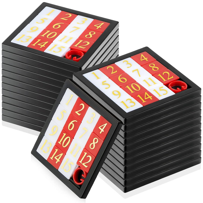 24 Pcs 15 Puzzle Number Puzzle Slide Puzzle Sliding Puzzle Brain Teaser Puz