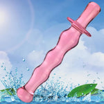 Crystal Glass Pleasure Wand Dildo Penis,Double Ended Dildo Crystal Penis G-Spot Stimulator Women Masturbator Butt Plug Anal Sex Toy Glass Double Ended Dildo For Men Women(Style 2)