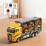 Construction Truck Toy Set with Play Mat and Mini Vehicles for Kids