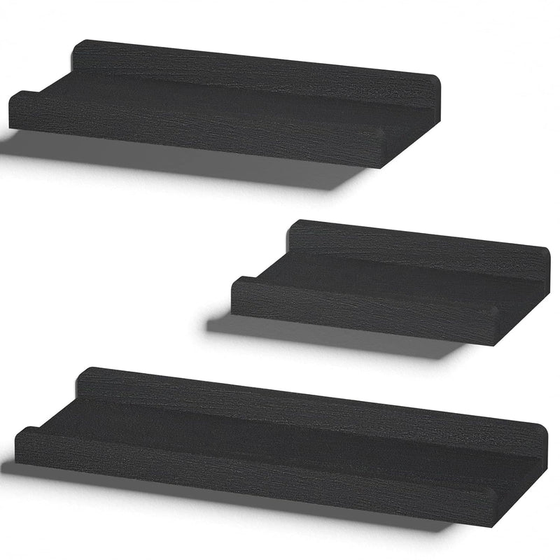Black Floating Shelves, Floating Shelves Wood For Wall Storage, Wall Shelf For