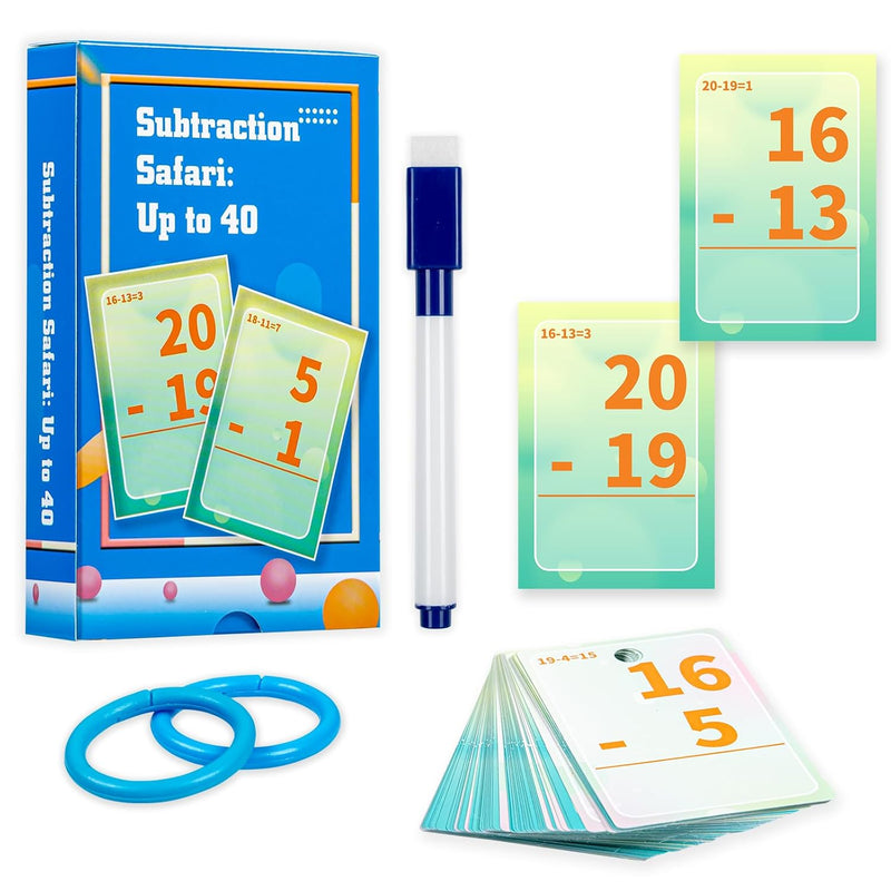 Subtraction Flash Cards, Math Facts Flashcards 1 20, Math Manipulatives Gam